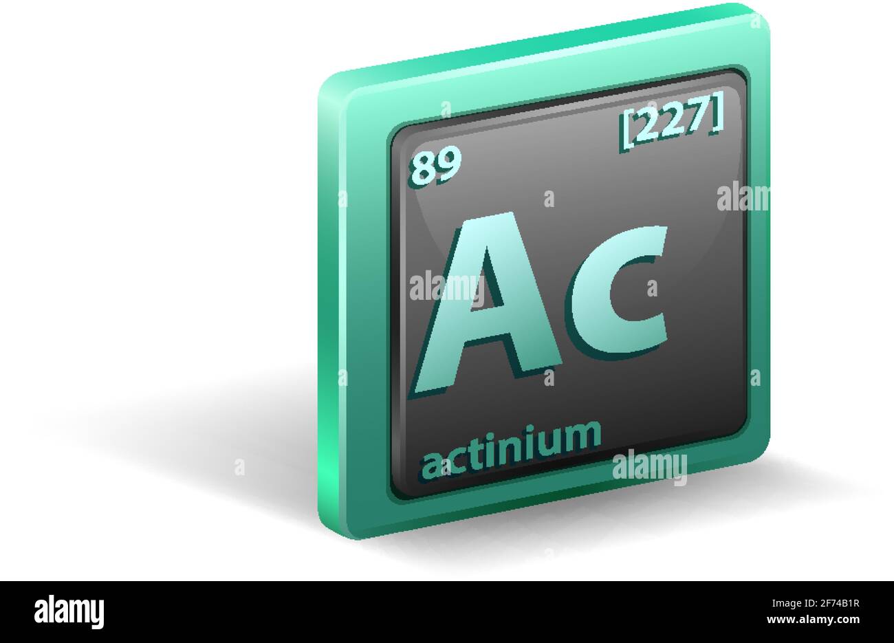 Actinium chemical element. Chemical symbol with atomic number and ...