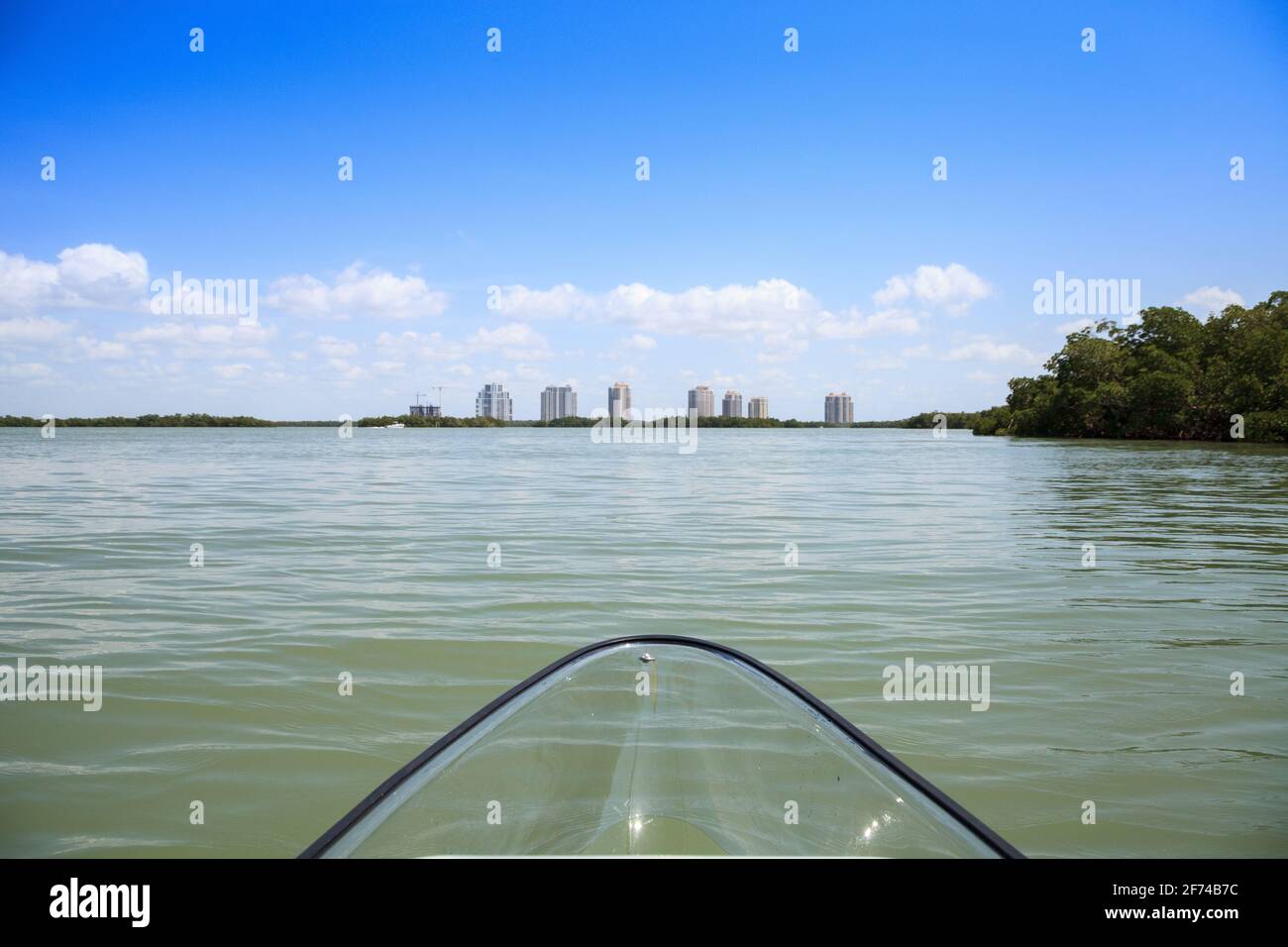 Clear kayak through the waterway of Lovers Key in Bonita Springs