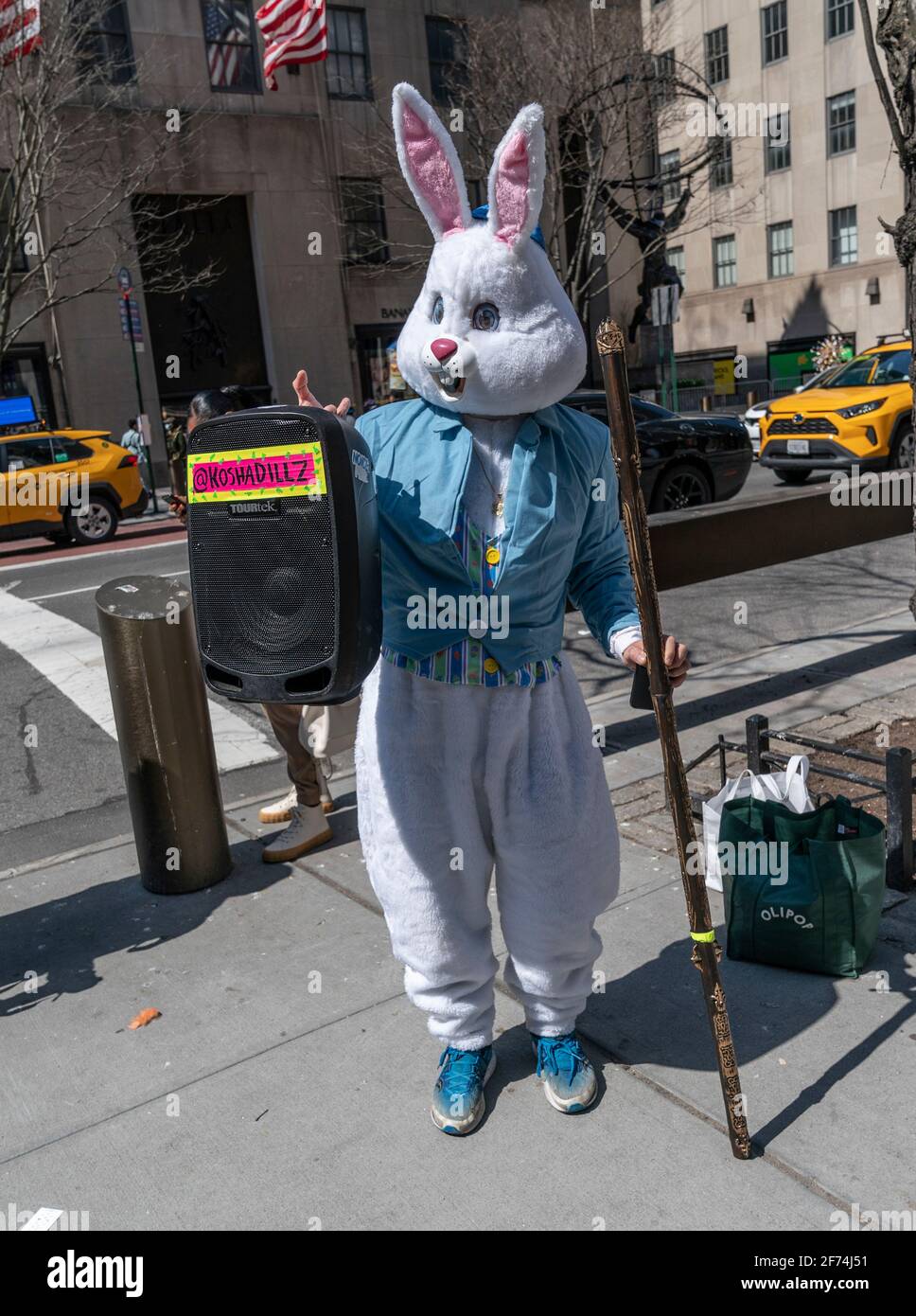 New York, NY - April 4, 2021: Rapper Kosha Dillz performs during Easter ...