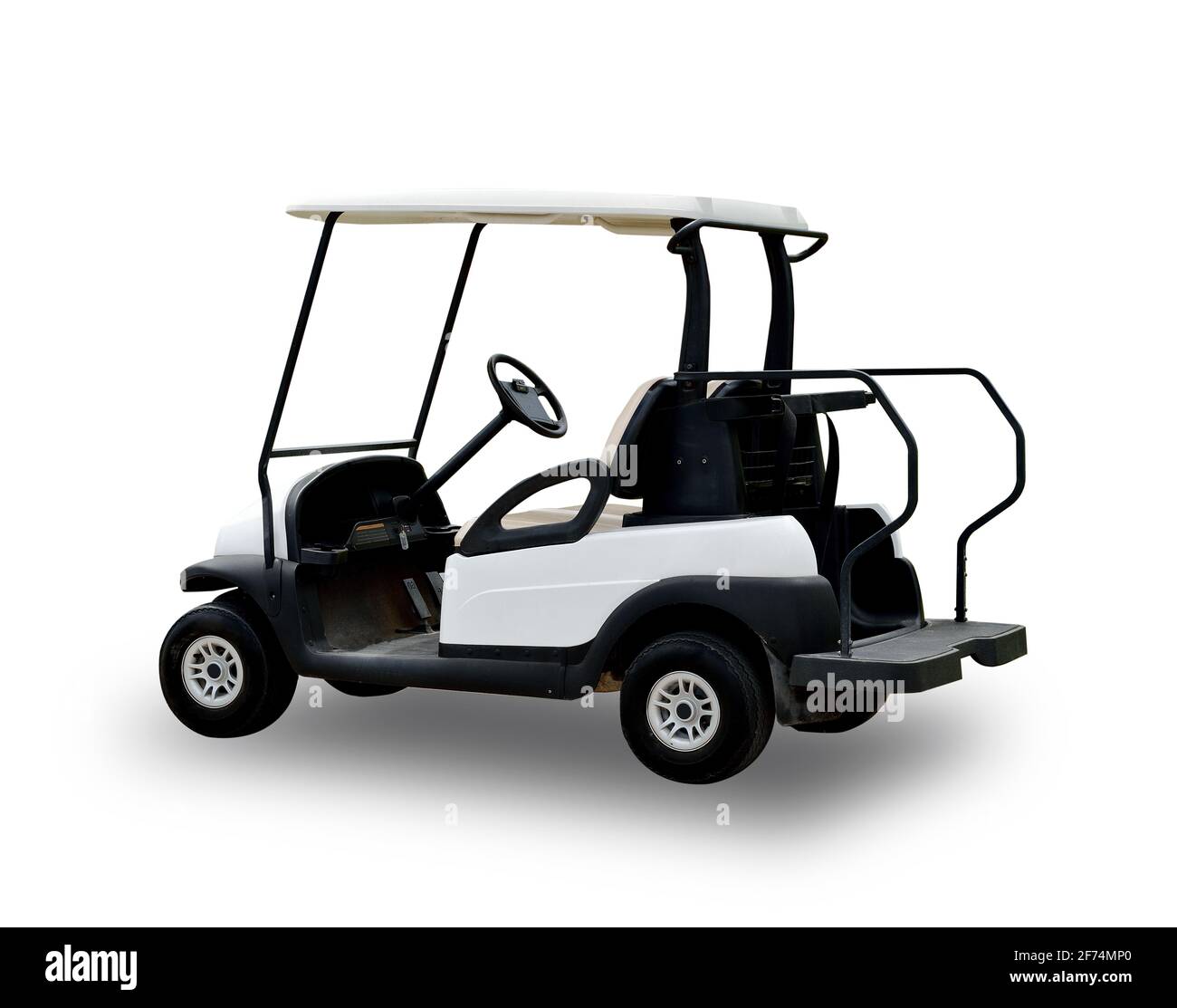 Golf cart golfcart isolated on white background Stock Photo - Alamy