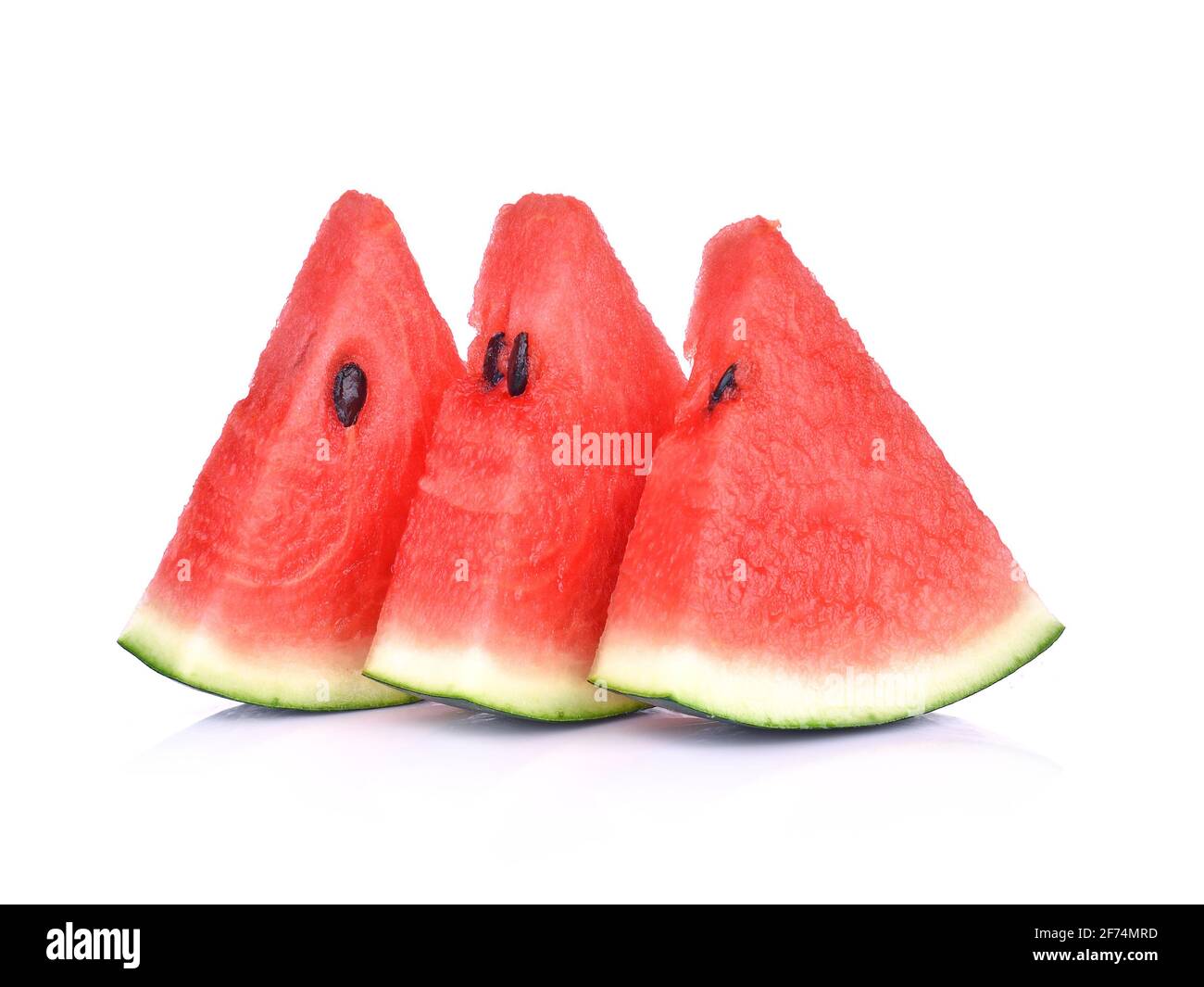 Sliced of watermelon isolated on white background Stock Photo - Alamy