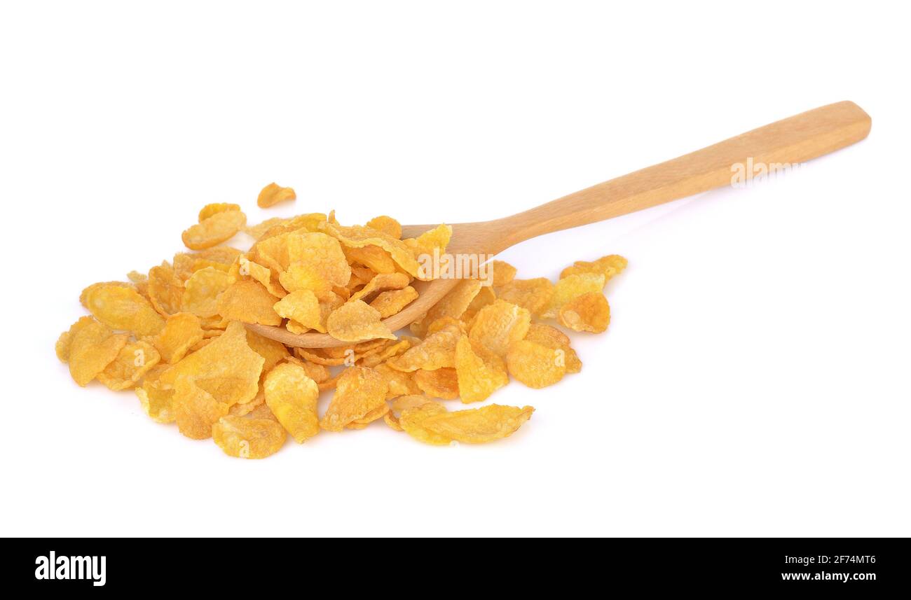 Cornflakes isolated on white background Stock Photo