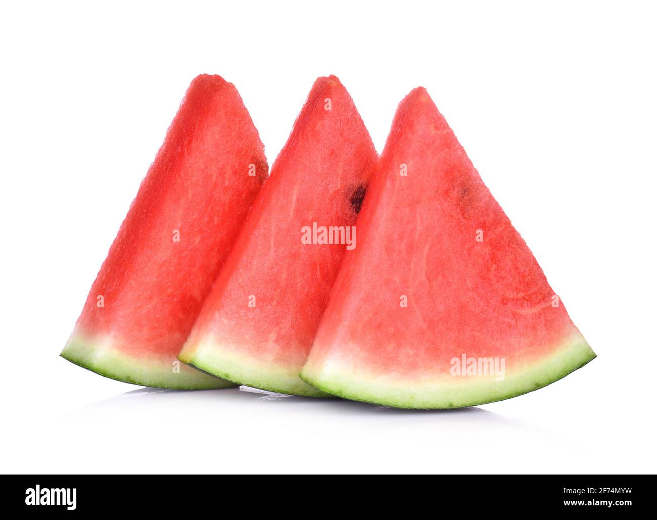 Sliced of watermelon isolated on white background Stock Photo - Alamy