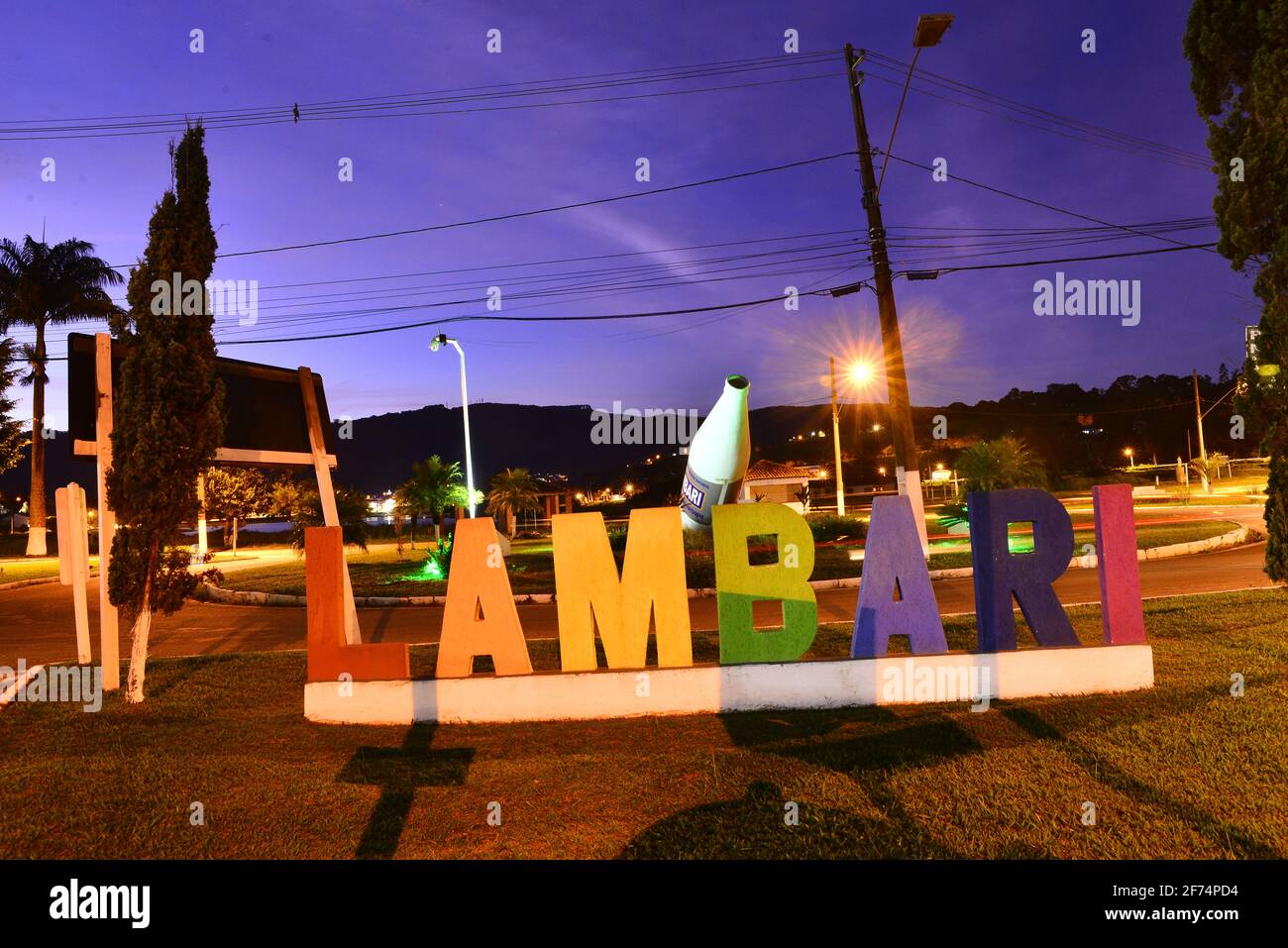 Lambari town in Minas Gerais Estate, a place famous by his mineral water and a popular destination for tourists, Brazil Stock Photo