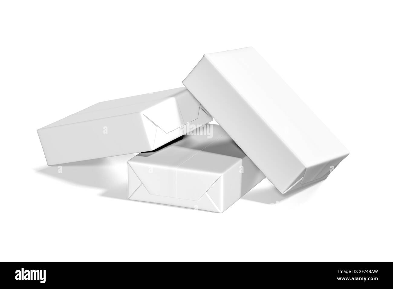 Cardboard boxes mockup isolated on white background - 3d render Stock ...