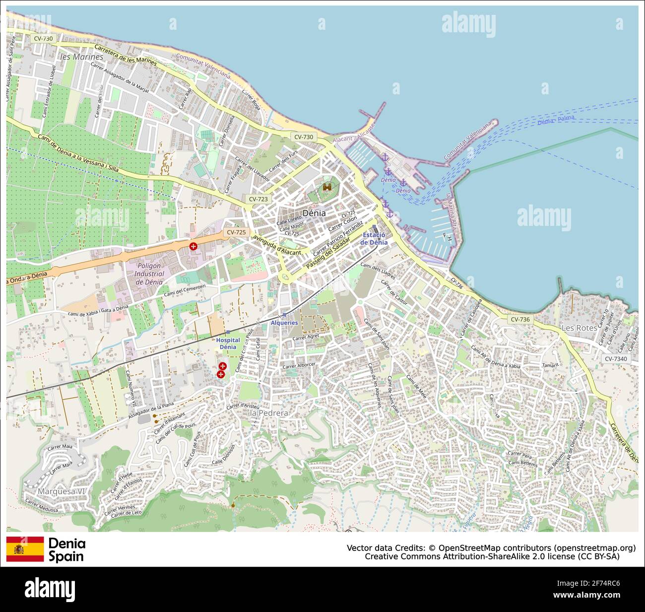 Denia Spain Map High Resolution Stock Photography and Images - Alamy
