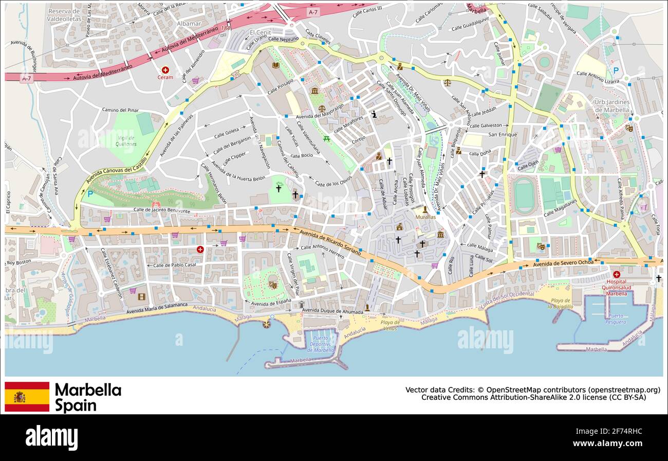 marbella-map-stock-vector-images-alamy