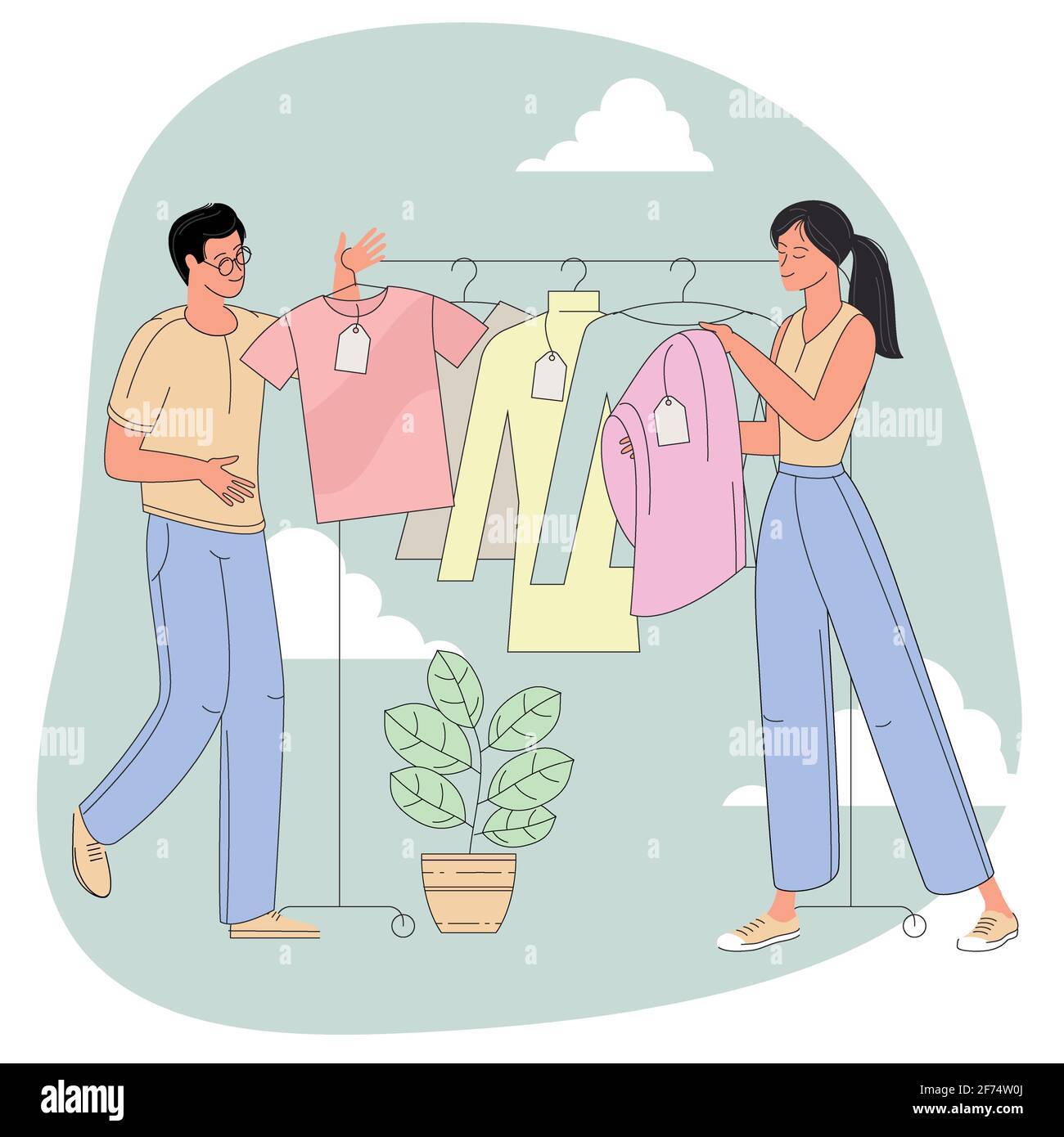 Clothing store Stock Vector Images - Alamy