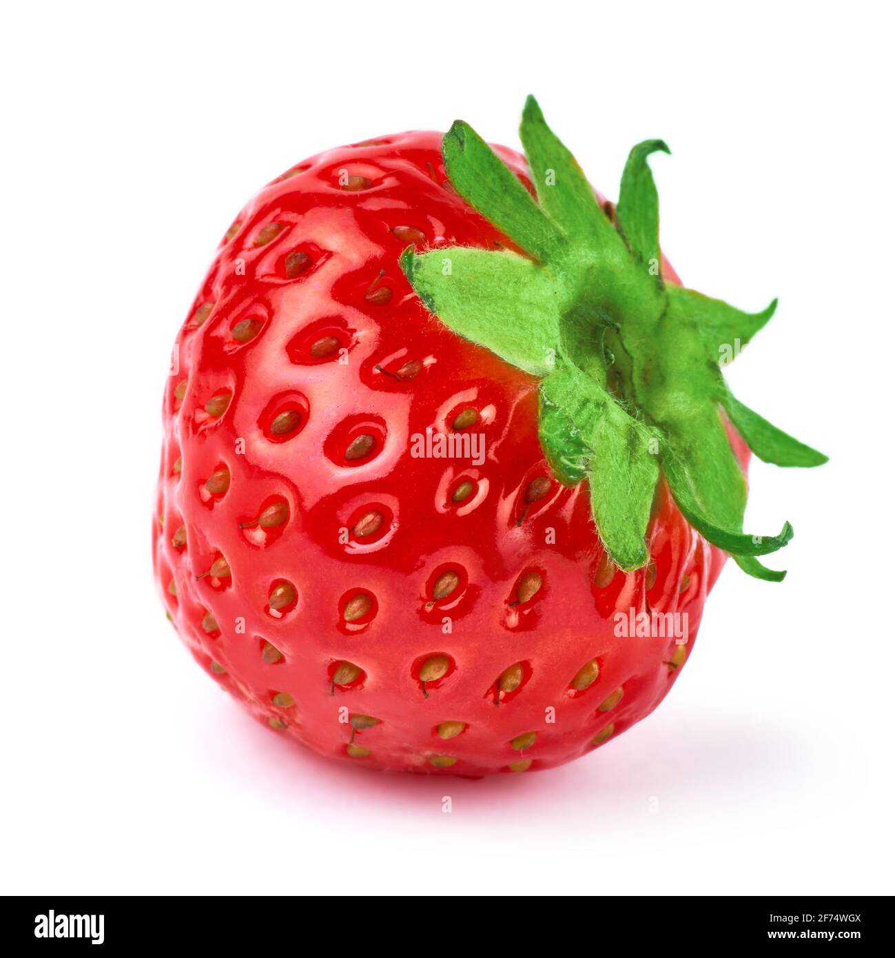 Studio macro shot of Fresh strawberry isolated on white background ...