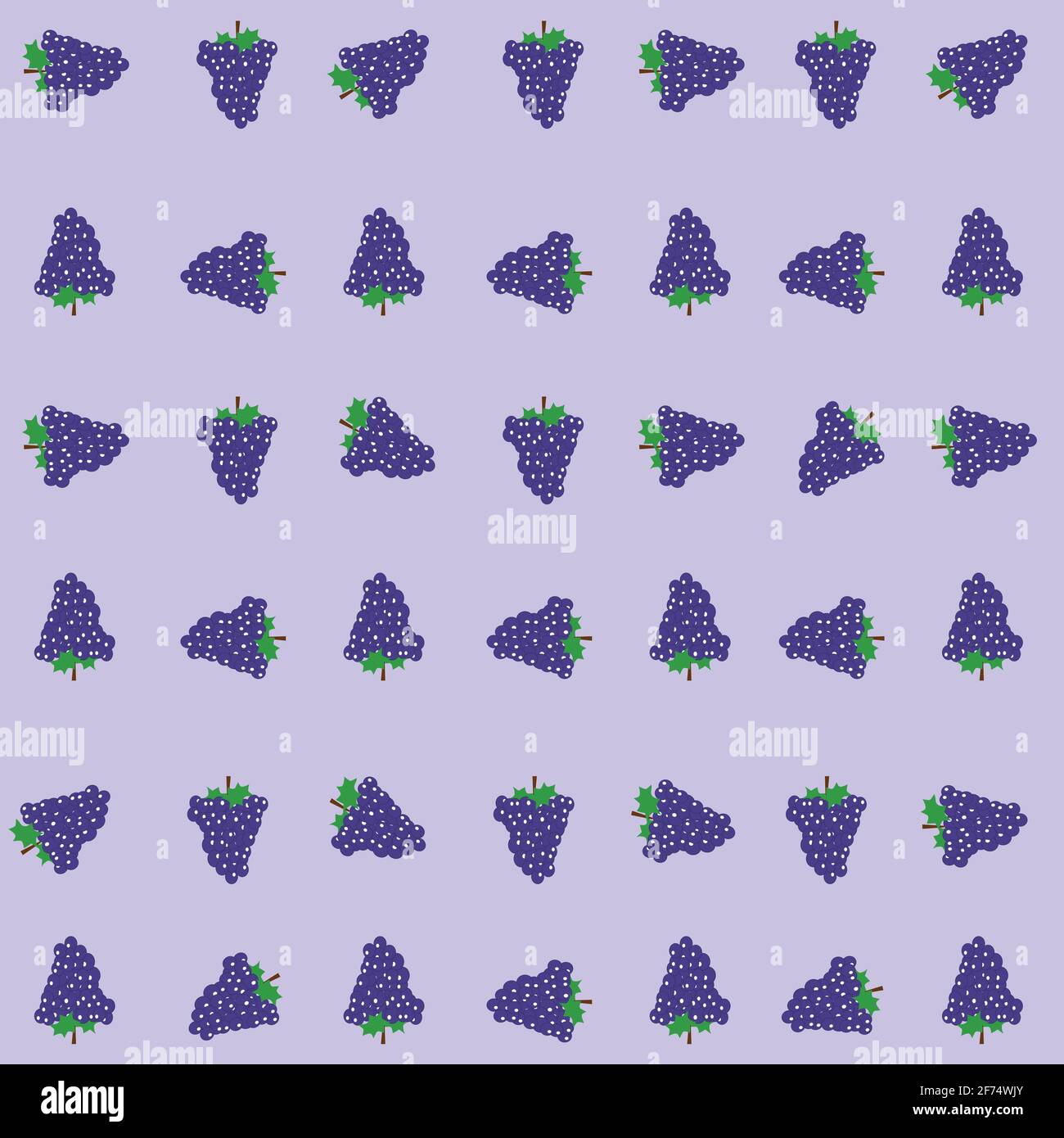 Blue Grape seamless pattern vector blue color background Stock Vector