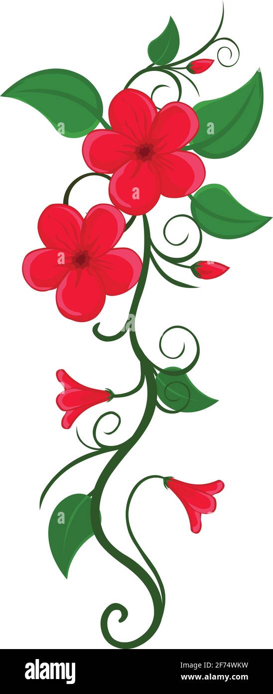 Floral design pattern stock illustration vector isolated in white background Stock Vector
