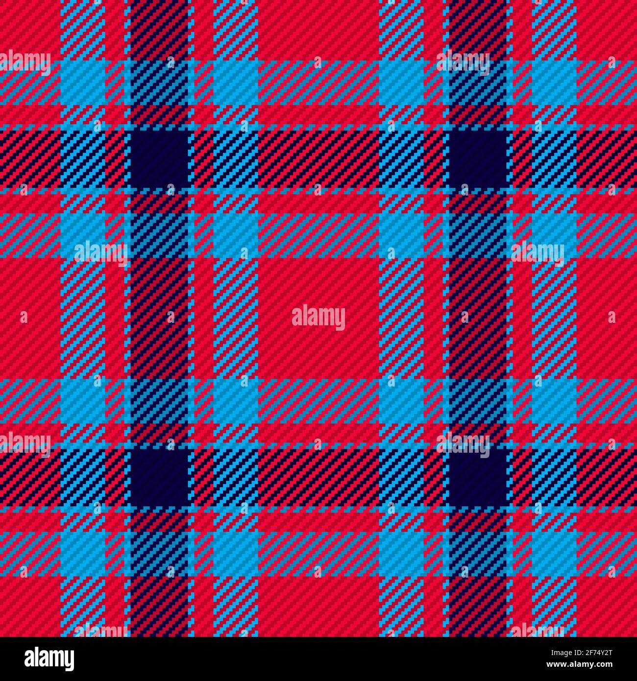 Blue And Red Tartan Plaid Seamless Pattern Background Stock