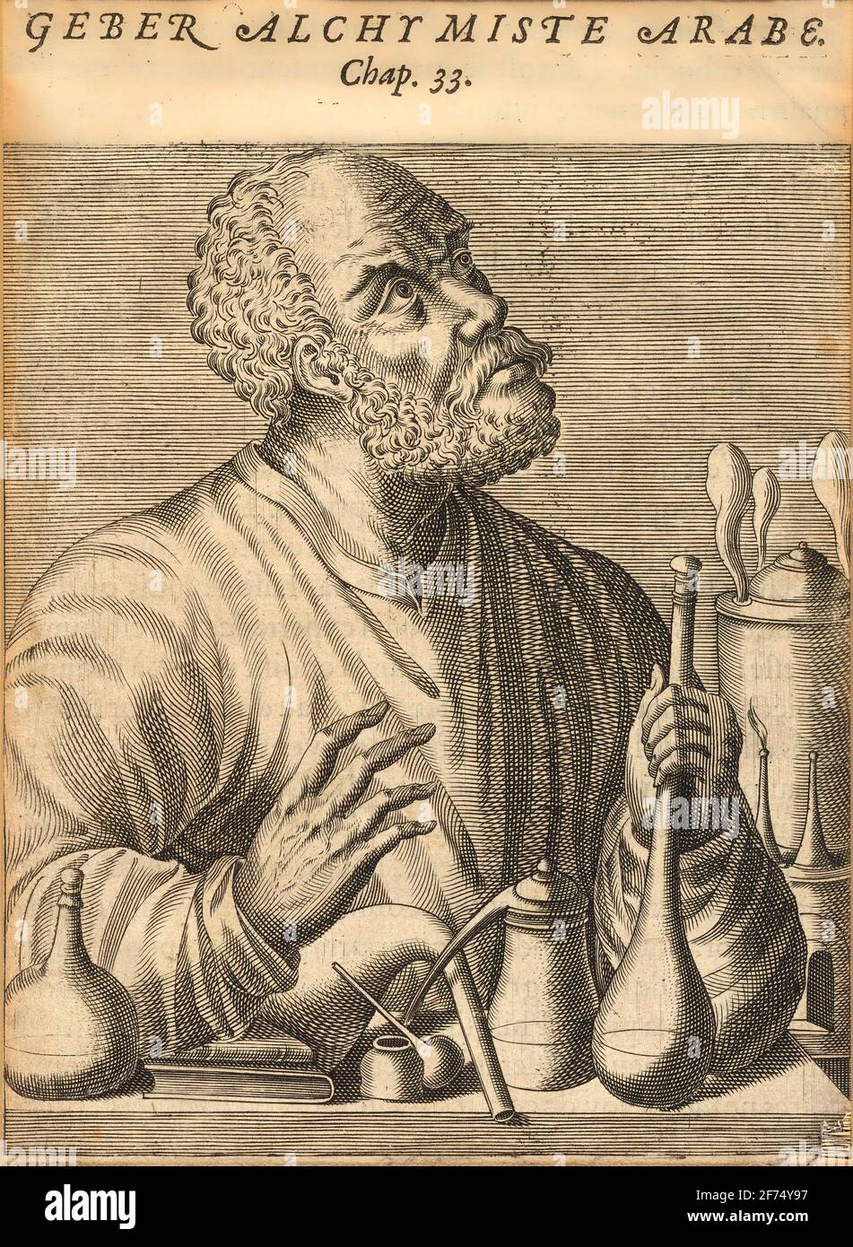 Geber Alchymiste Arabe - 1584 Stock Photo