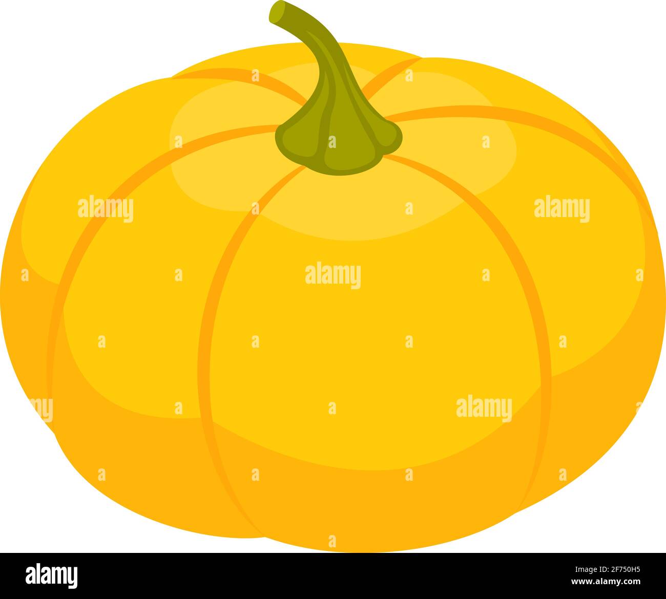 Isolated pumpkin icon on white background. Flat vector isometric illustration. Stock Vector