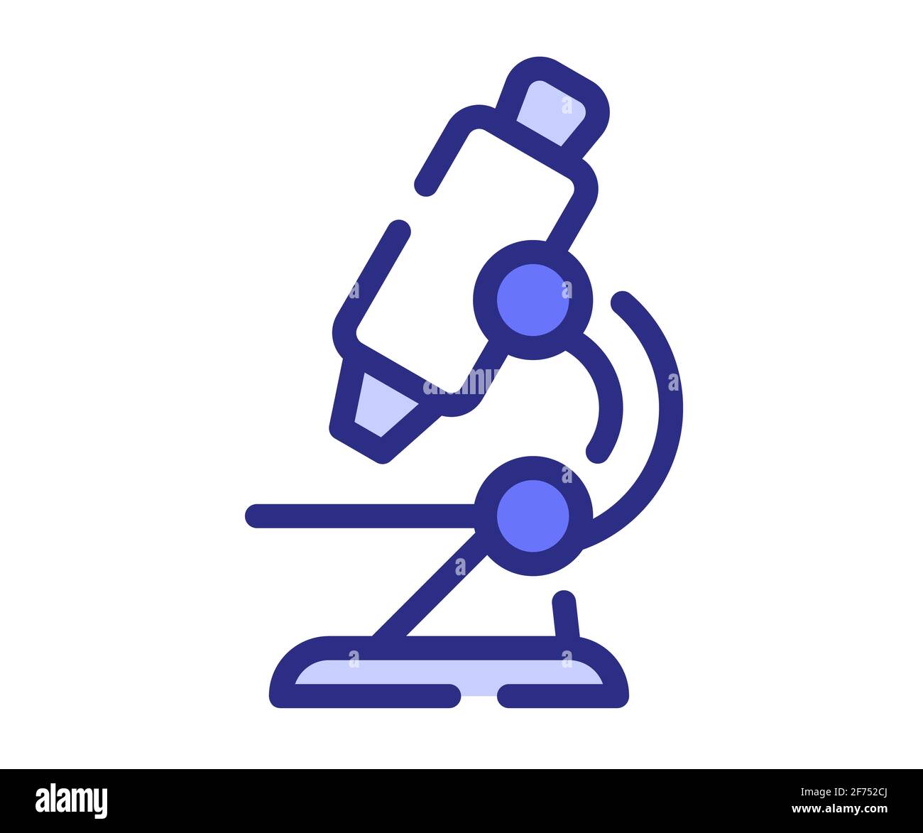 research microscope experiment single isolated icon with dash or dashed ...
