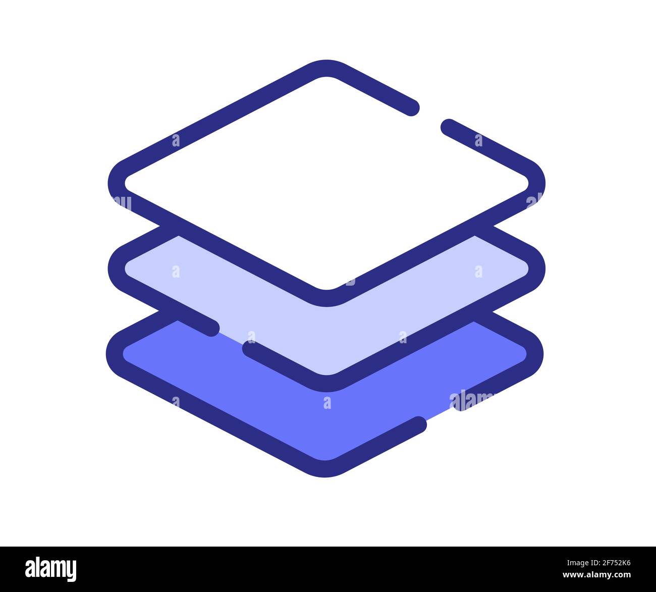 layer design arrange single isolated icon with dash or dashed purple ...