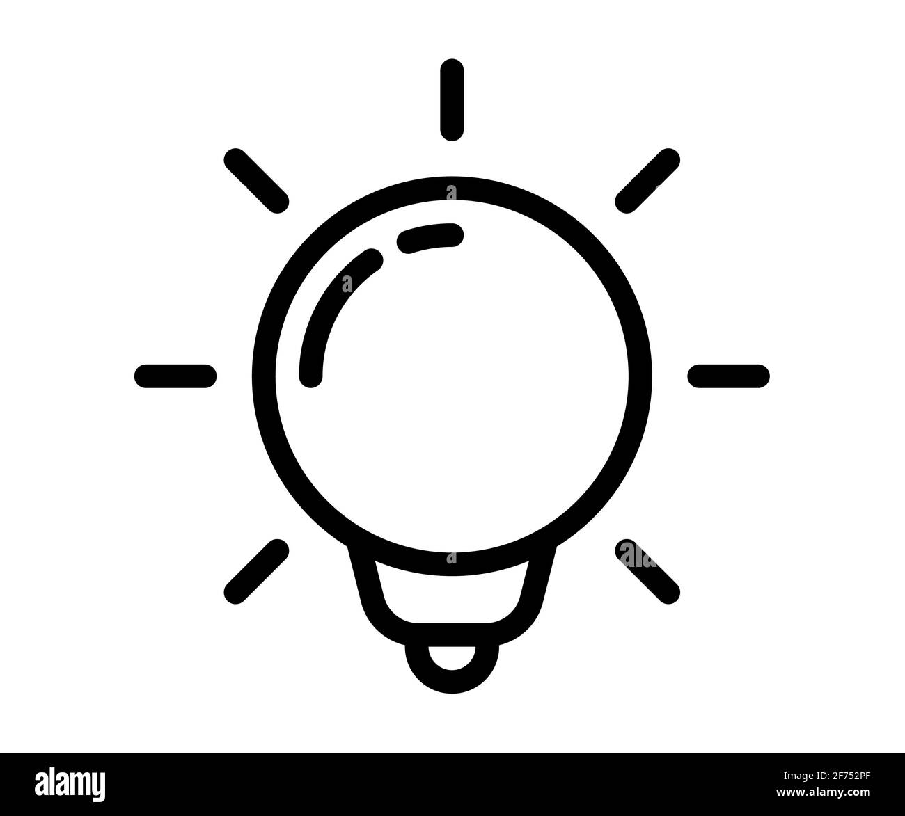 creativity idea light bulb single isolated icon with outline style ...