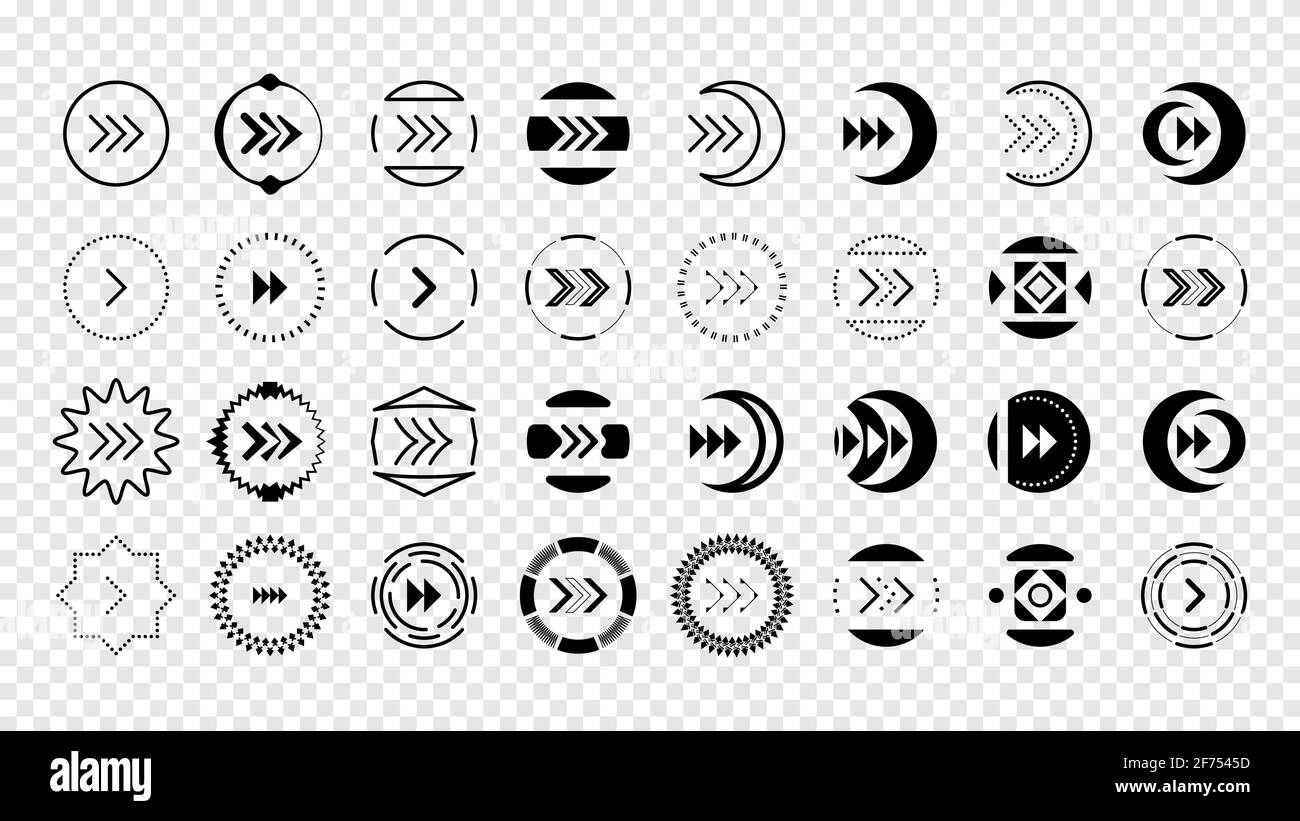 Arrows black set icons on white vector illustration Stock Vector Image ...