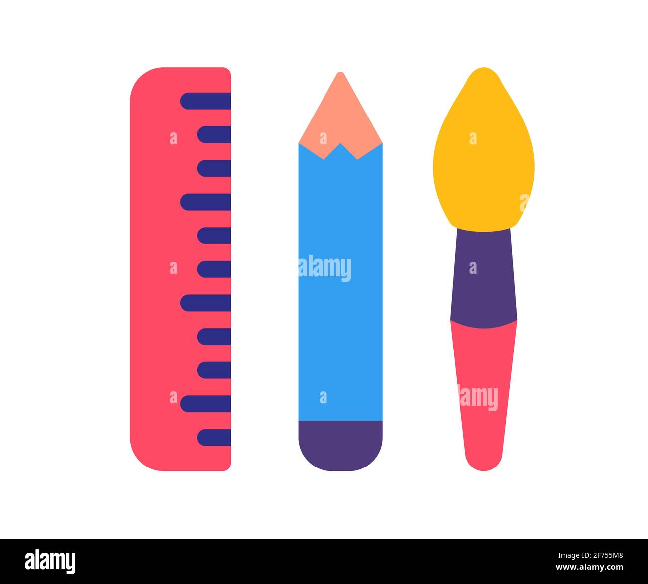 design tool pen brush single isolated icon with flat style vector ...