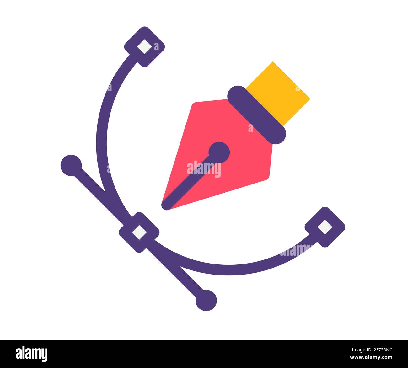 anchor point vector single isolated icon with flat style vector ...