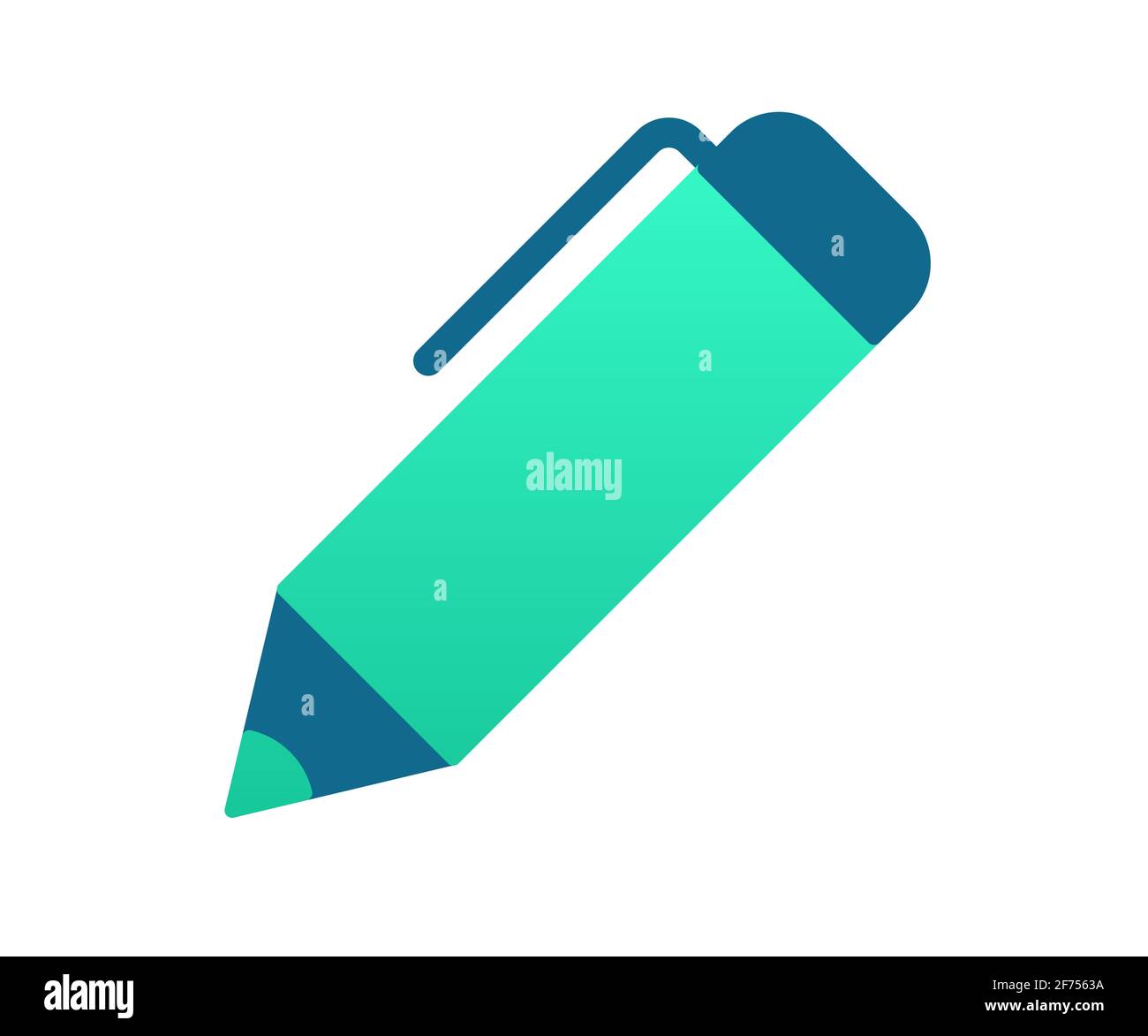 pencil pen write single isolated icon with gradient style vector ...