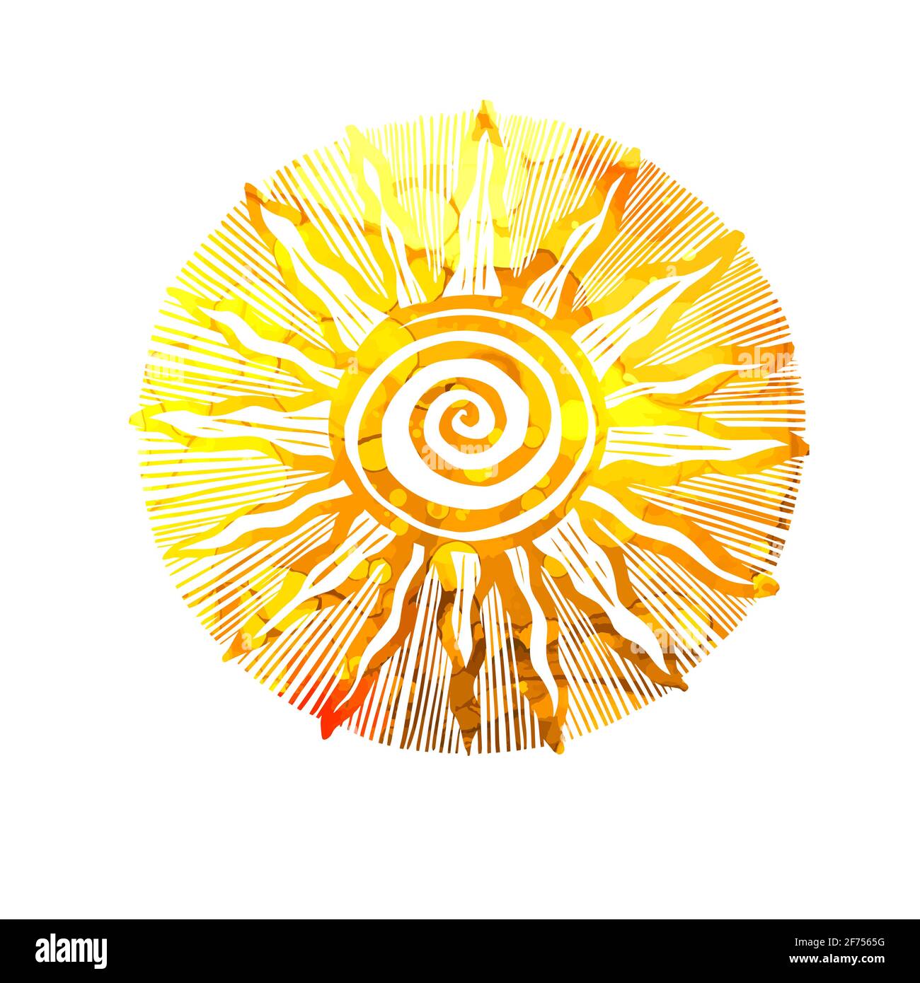Vintage sun object. Vector illustration Stock Vector Image & Art - Alamy