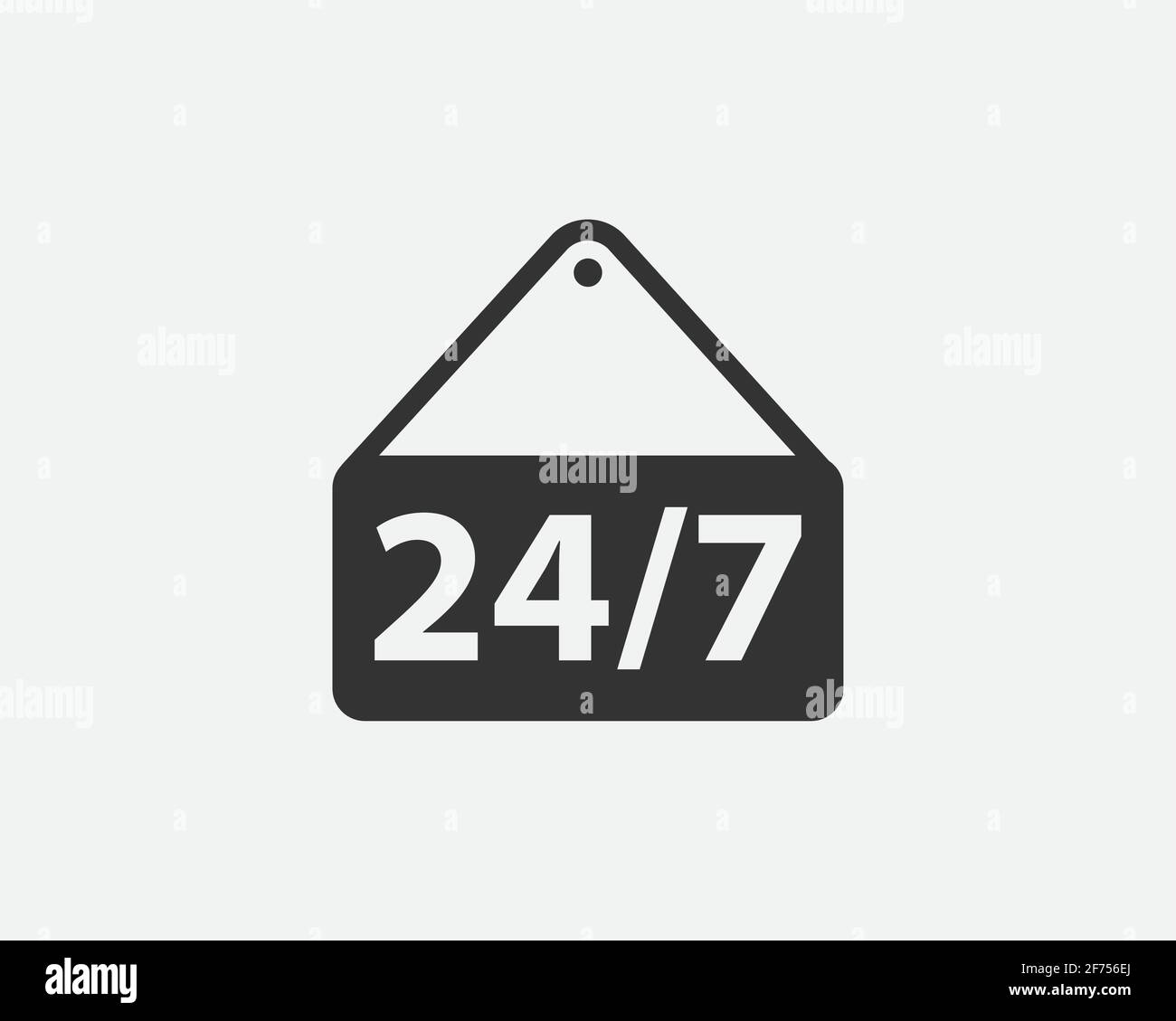 24 Hours a day service icon symbol vector. Signs and symbol for websites, web design, mobile app Stock Vector
