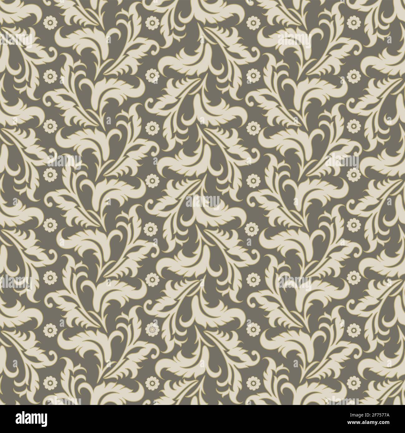 Vintage floral seamless pattern. Vector wallpaper Stock Vector Image ...