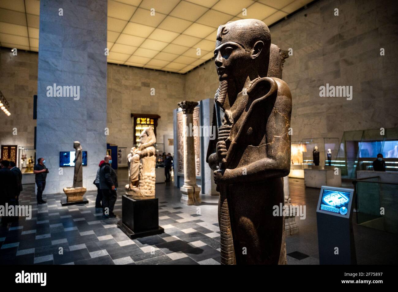 Visitors discover the new National Egyptian Museum of Civilisation, in ...