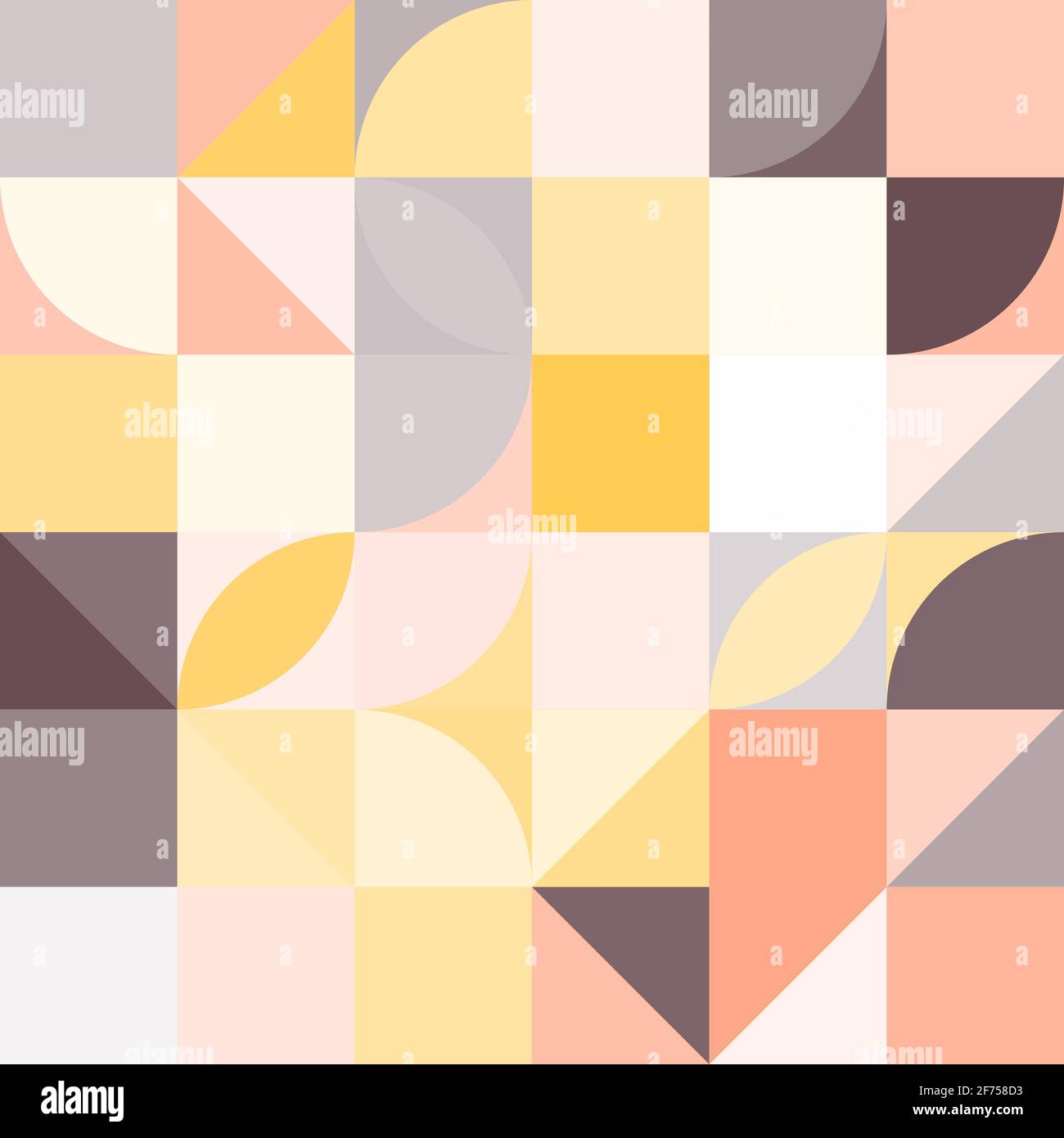 Simple clean abstract bauhaus pattern Stock Photo
