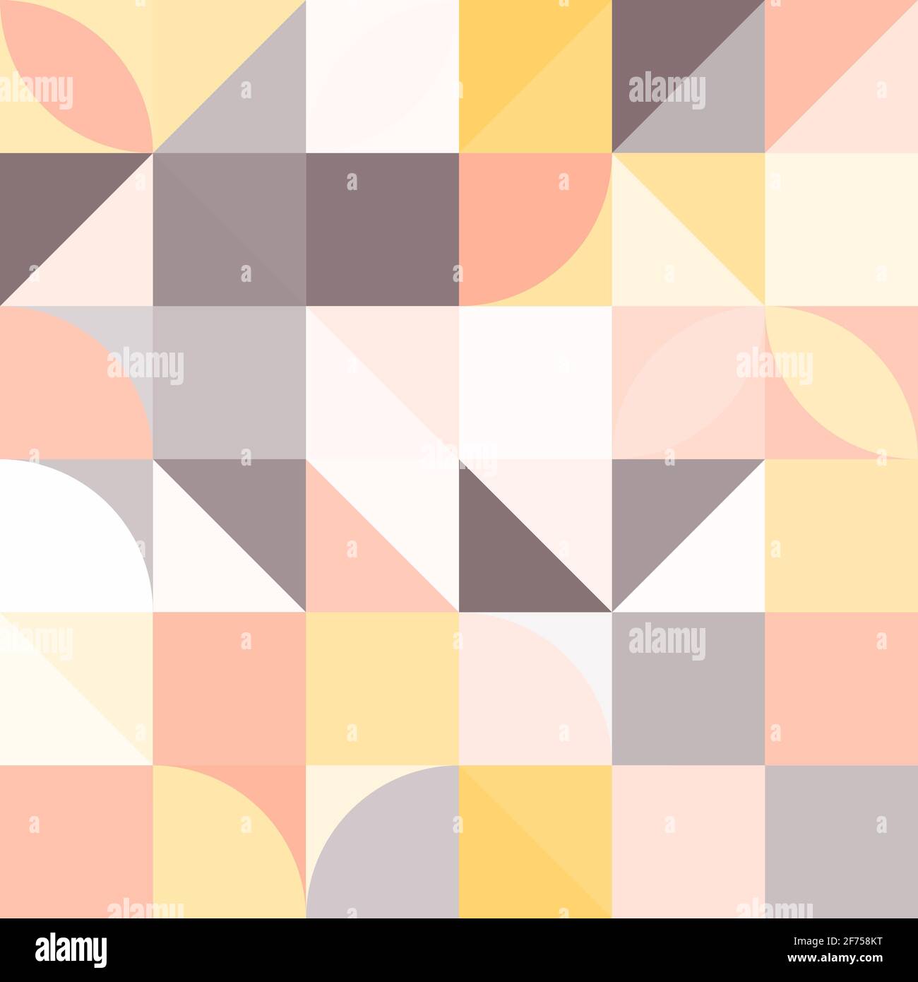 Simple clean abstract bauhaus pattern Stock Photo