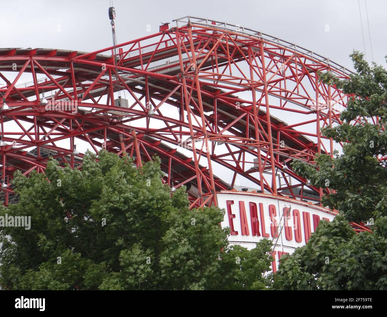 Demolishing Earl's court TWO exhibition centre in London, UK Stock Photo