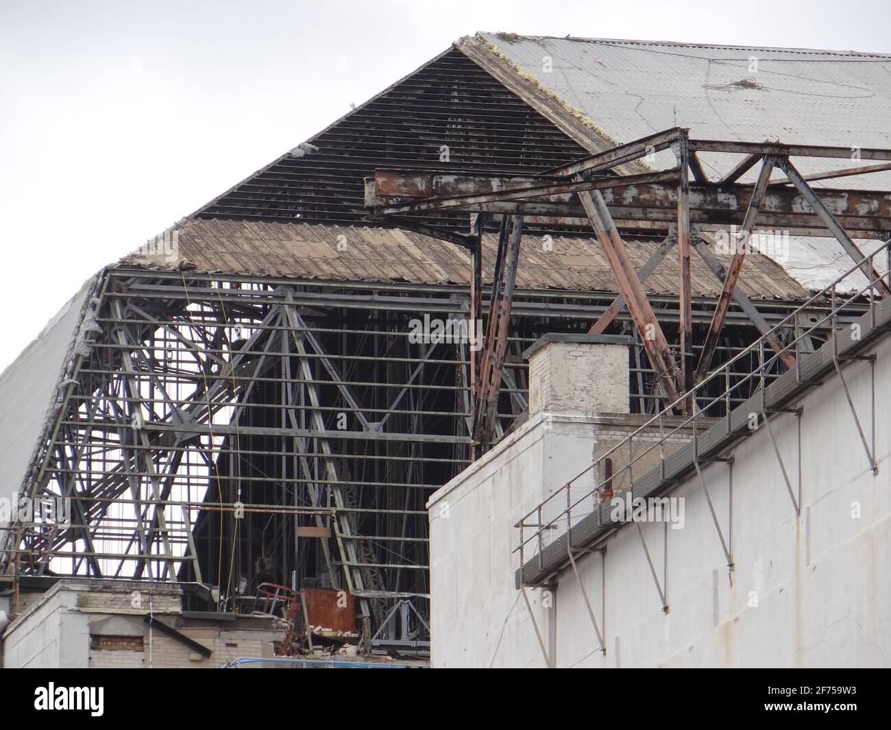 Demolishing Earl's court TWO exhibition centre in London, UK Stock Photo
