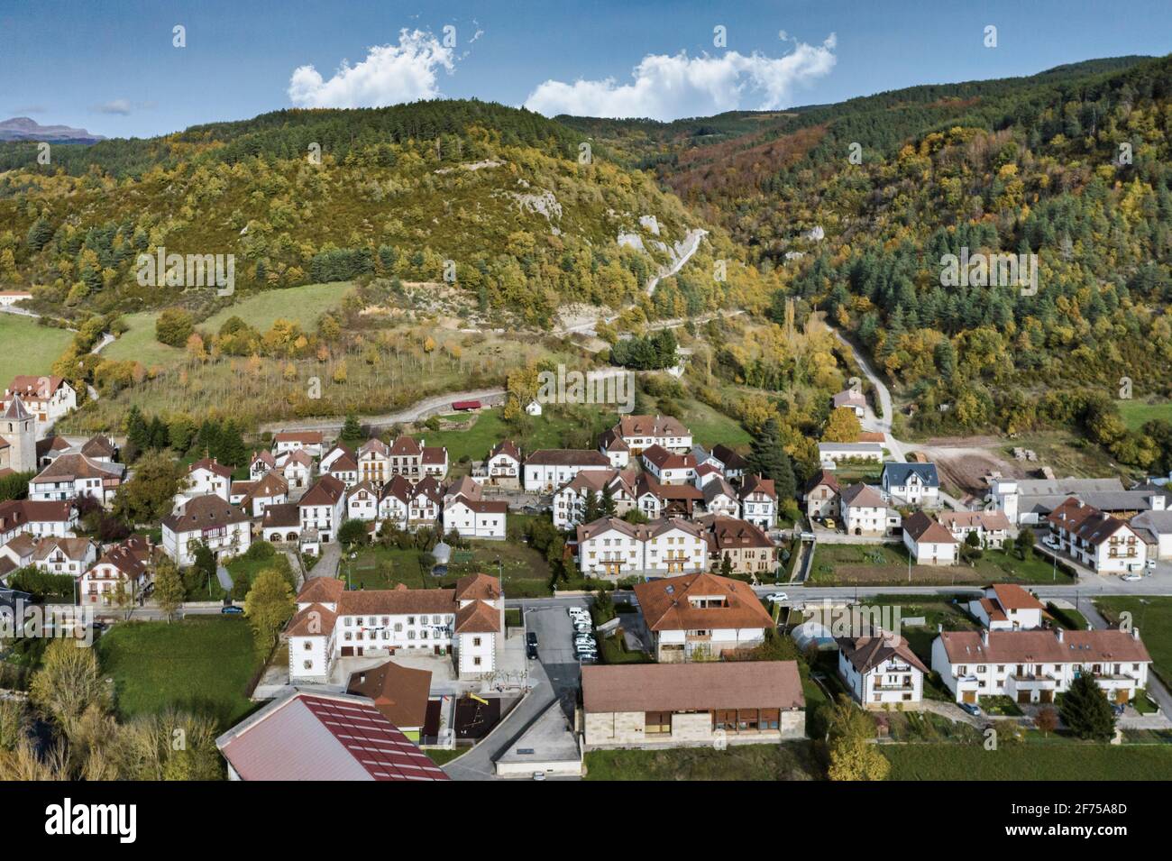Aerial view of a village hi-res stock photography and images - Alamy