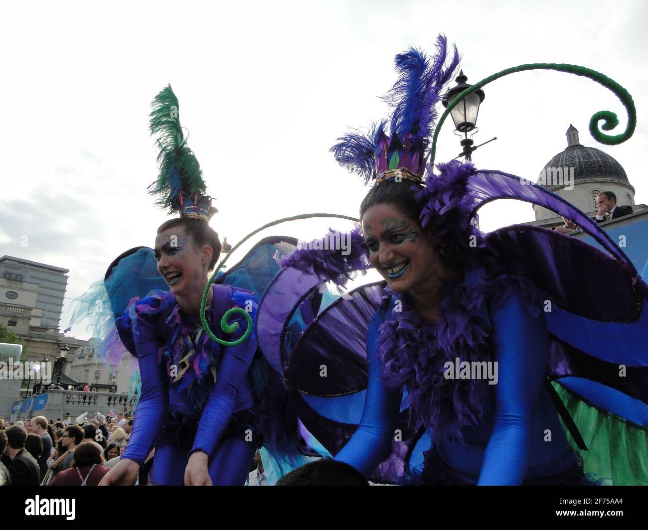 One tear to go! - Concert on Trafalgar square 1 year before Olympic games 2012, London, UK Stock Photo