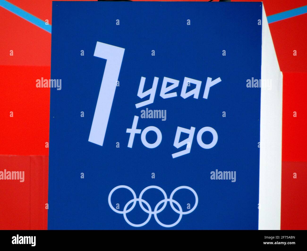 One tear to go! - Concert on Trafalgar square 1 year before Olympic games 2012, London, UK Stock Photo
