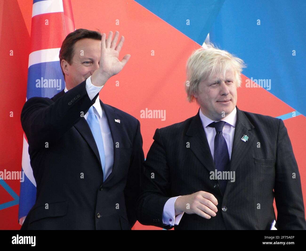One tear to go! - Concert on Trafalgar square 1 year before Olympic games 2012, London, UK Stock Photo