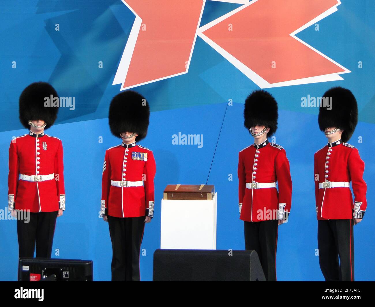 One tear to go! - Concert on Trafalgar square 1 year before Olympic games 2012, London, UK Stock Photo