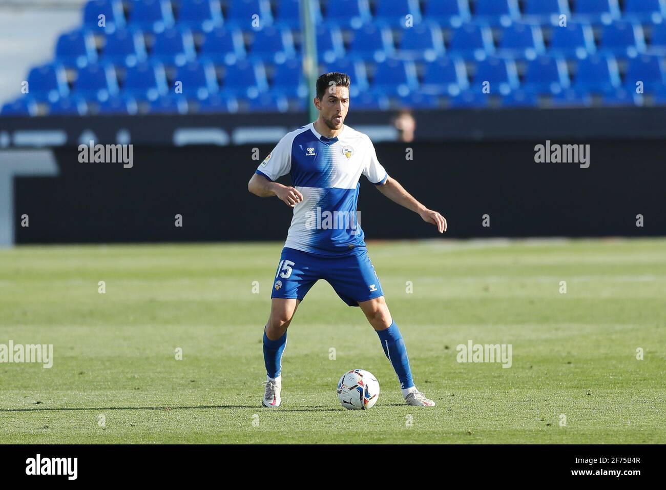 Leganes Spain 4th Apr 21 Juan Ibiza Sabadell Football Soccer Spanish La Liga Smartbank Match Between Cd Leganes 2 1 Ce Sabadell Fc At The Estadio Municipal De Butarque In Leganes Spain
