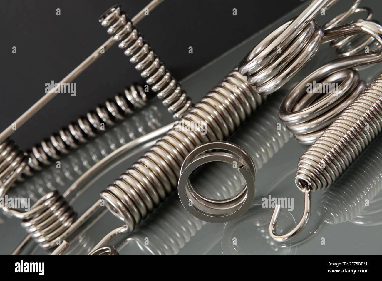 Metal springs in different sizes Stock Photo Alamy