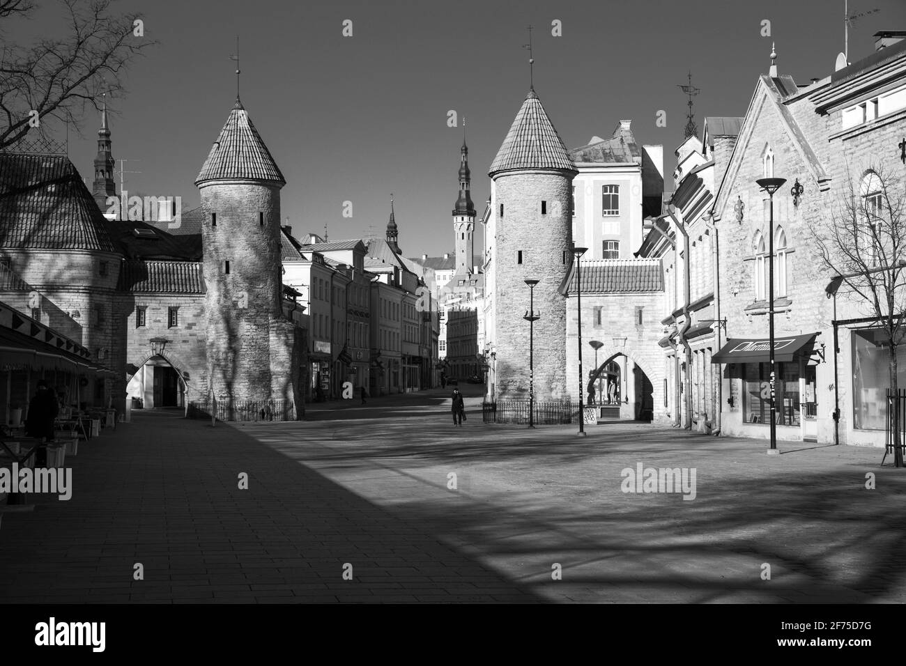 Tallinn, Estonia, 18th March, 2021, old Viry Gates to the Old Tallinn Stock Photo