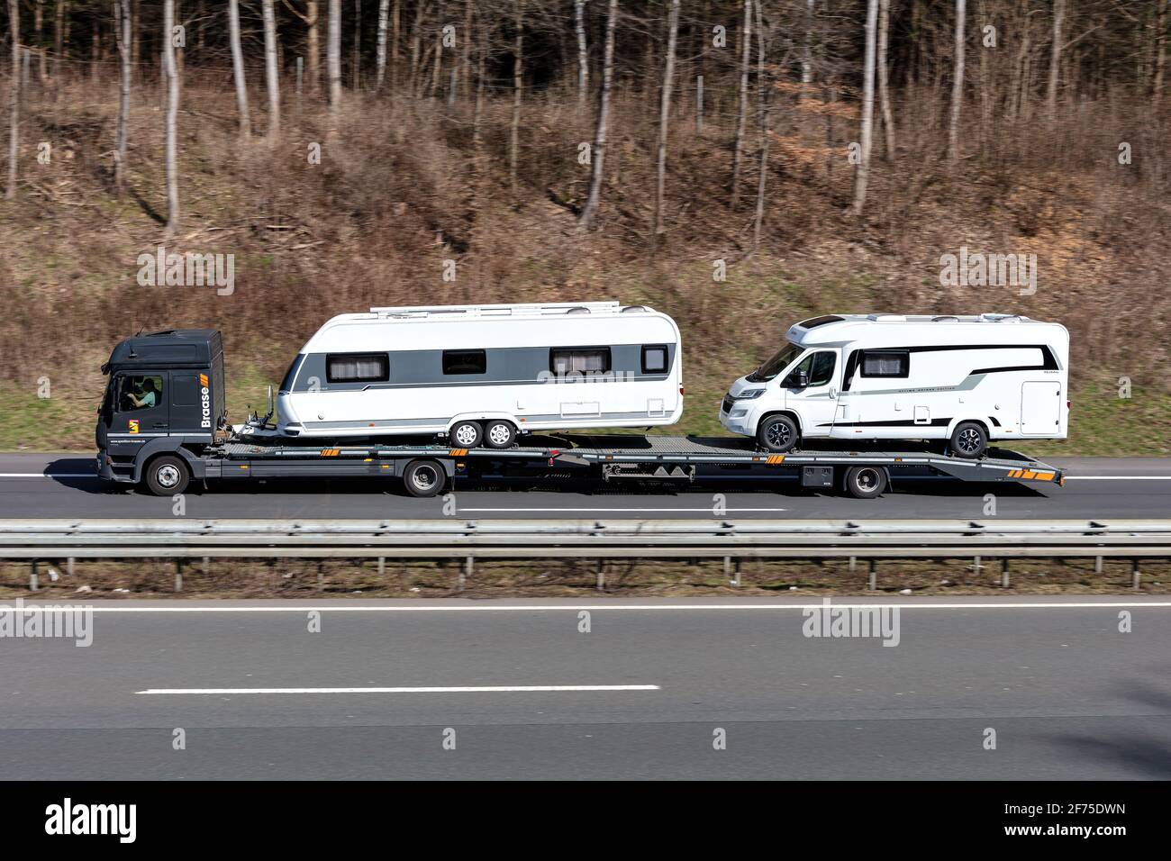 Camping motorway hi-res stock photography and images - Alamy