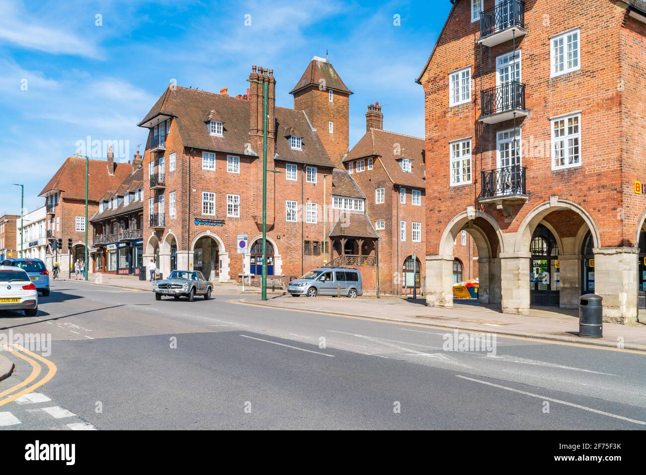 LONDON, UK MARCH 30, 2021 Temple Fortune in the London Borough of to the north of