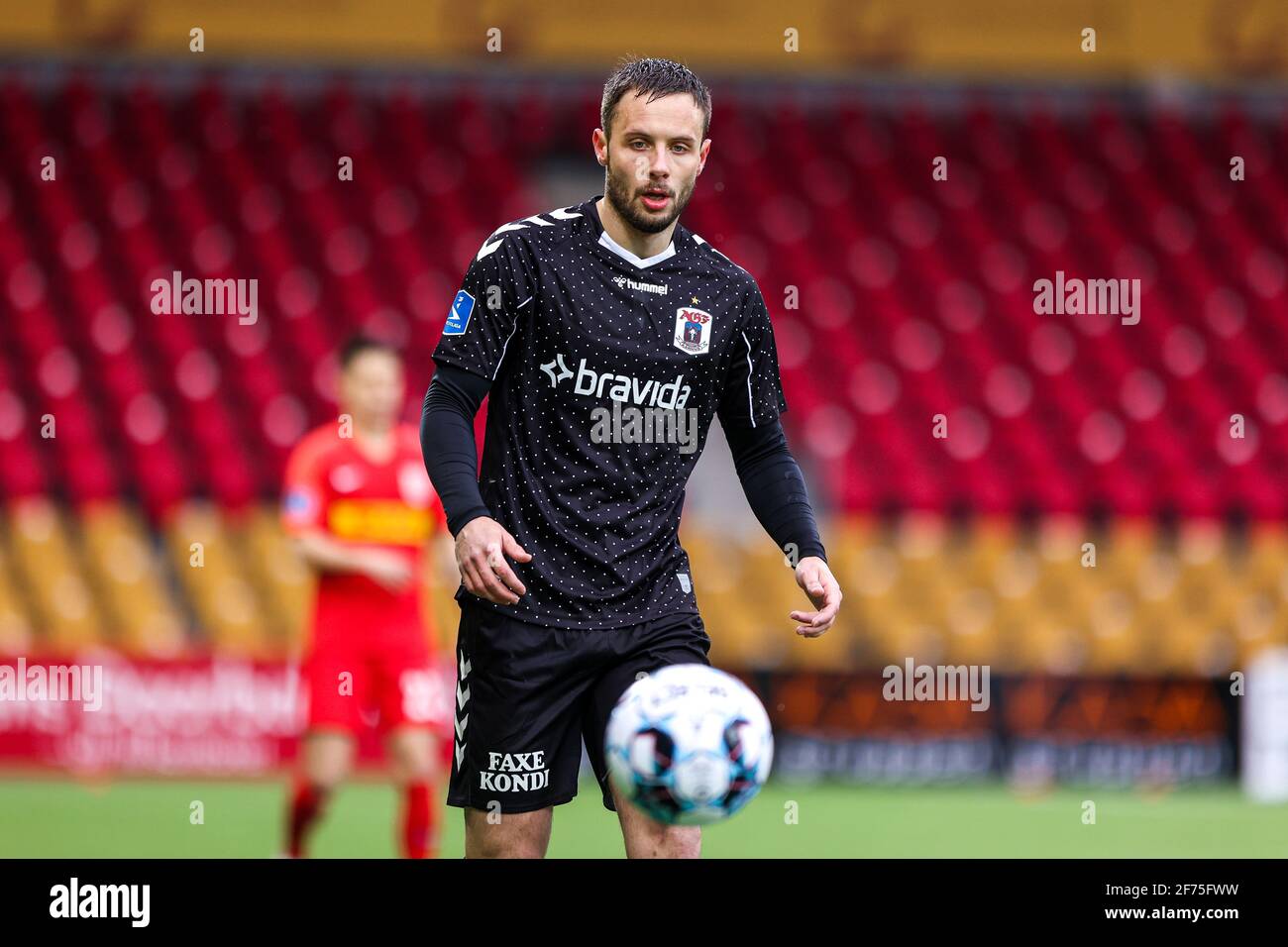 Farum, Danmark. 04th Apr, 2021. FC Nordsjællands () set i 3F Superliga-kampen  mellem FC Nordsjælland og X i Right to Dream Park d. XX.XX.2021. Credit:  Gonzales Photo/Alamy Live News Stock Photo -