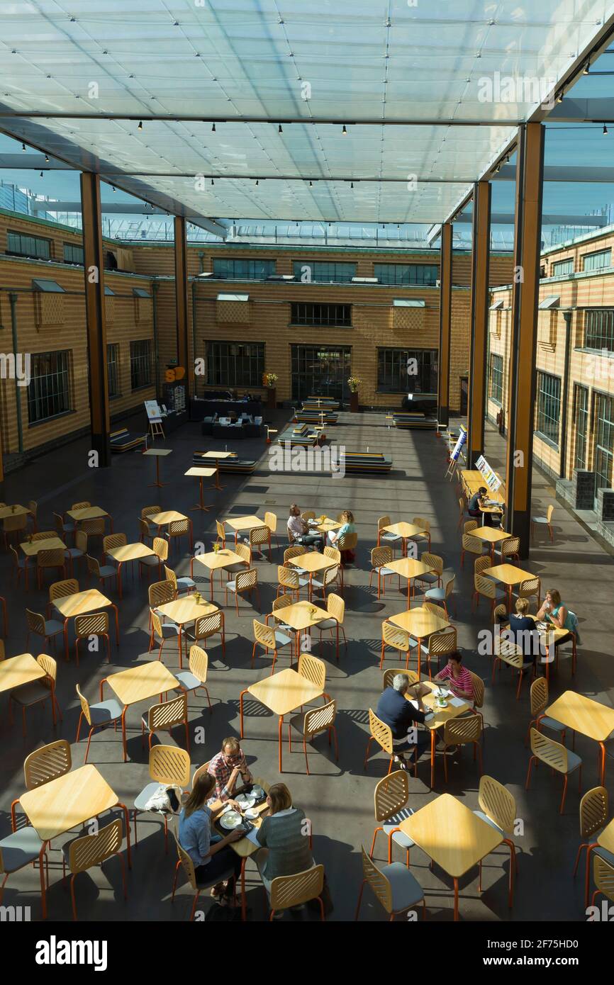 Restaurant and cafe, Gemeentemuseum, The Hague, Netherlands, Europe Stock Photo