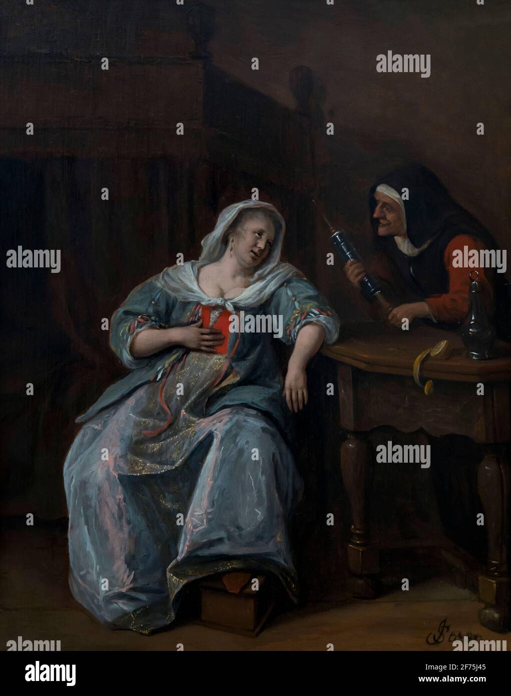 The Sick Woman by Jan Steen, circa 1660, Boijmans van Beuningen Museum, Rotterdam, Netherlands, Europe Stock Photo