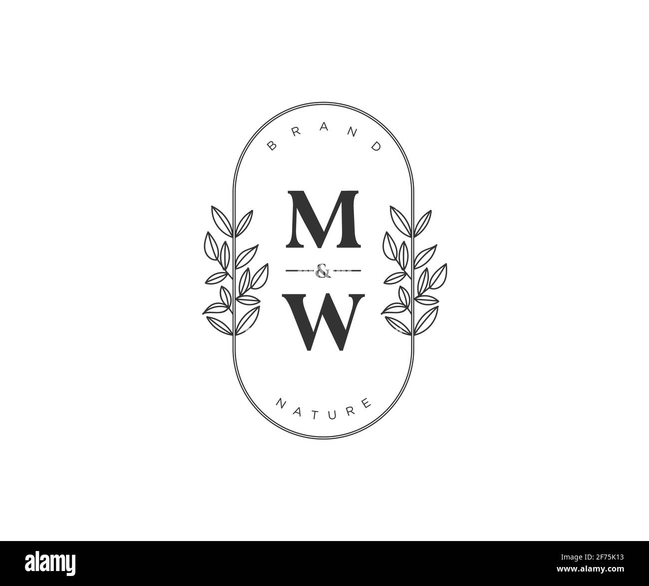 MW letters Beautiful floral feminine editable premade monoline logo  suitable for spa salon skin hair beauty boutique and cosmetic company Stock  Vector Image & Art - Alamy