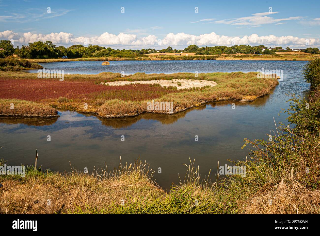 Every time there is a new moon, the tide is particularly high and fills the first reservoir Stock Photo
