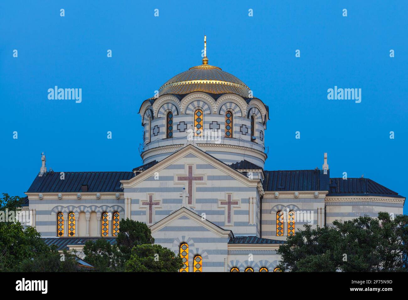 Ukraine, Crimea, Sevastopol, Ancient City of Khersoness, St Vladimir's Cathedral Stock Photo