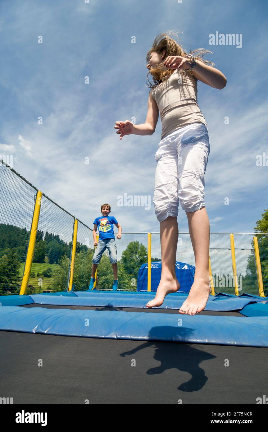 Fun on the trampoline trains agility, coordination skills, balnace